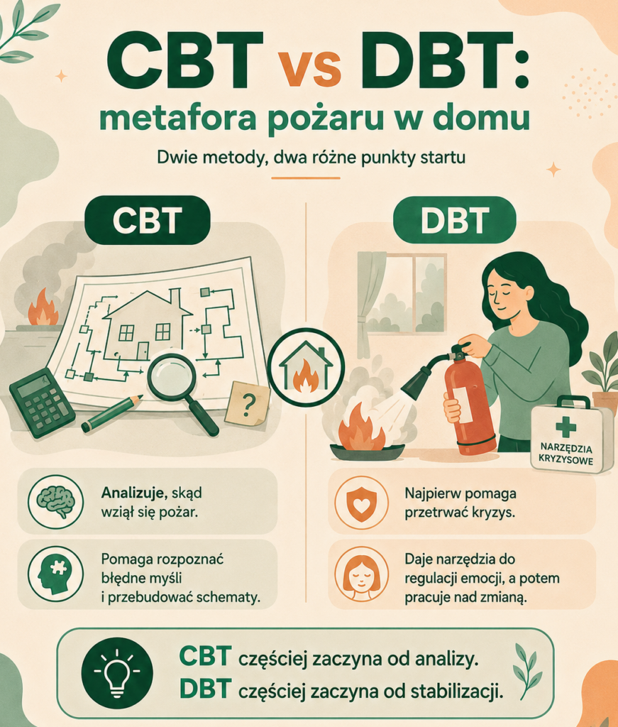CBT czy DBT? Kluczowe różnice i jak wybrać właściwą terapię